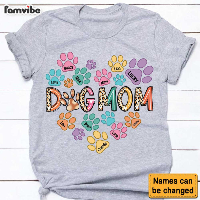 Personalized Gift For Dog Mom Heart Paw Prints Shirt - Hoodie - Sweatshirt 32005 1