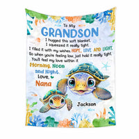 Personalized Gift For Grandson Hope And Love And Light Blanket 32023 thumb 1