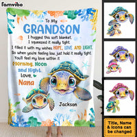 Personalized Gift For Grandson Hope And Love And Light Blanket 32023 thumb 1