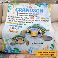 Personalized Gift For Grandson Hope And Love And Light Blanket 32023 thumb 1