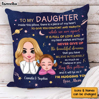Personalized Gift For Daughter A Piece Of My Heart Inside This Pillow 32036 thumb 1