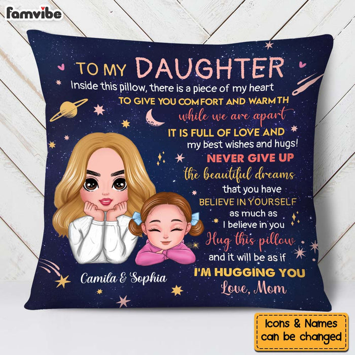 Personalized Gift For Daughter A Piece Of My Heart Inside This Pillow 32036 1