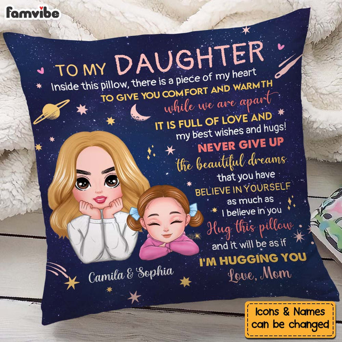Personalized Gift For Daughter A Piece Of My Heart Inside This Pillow 32036 1