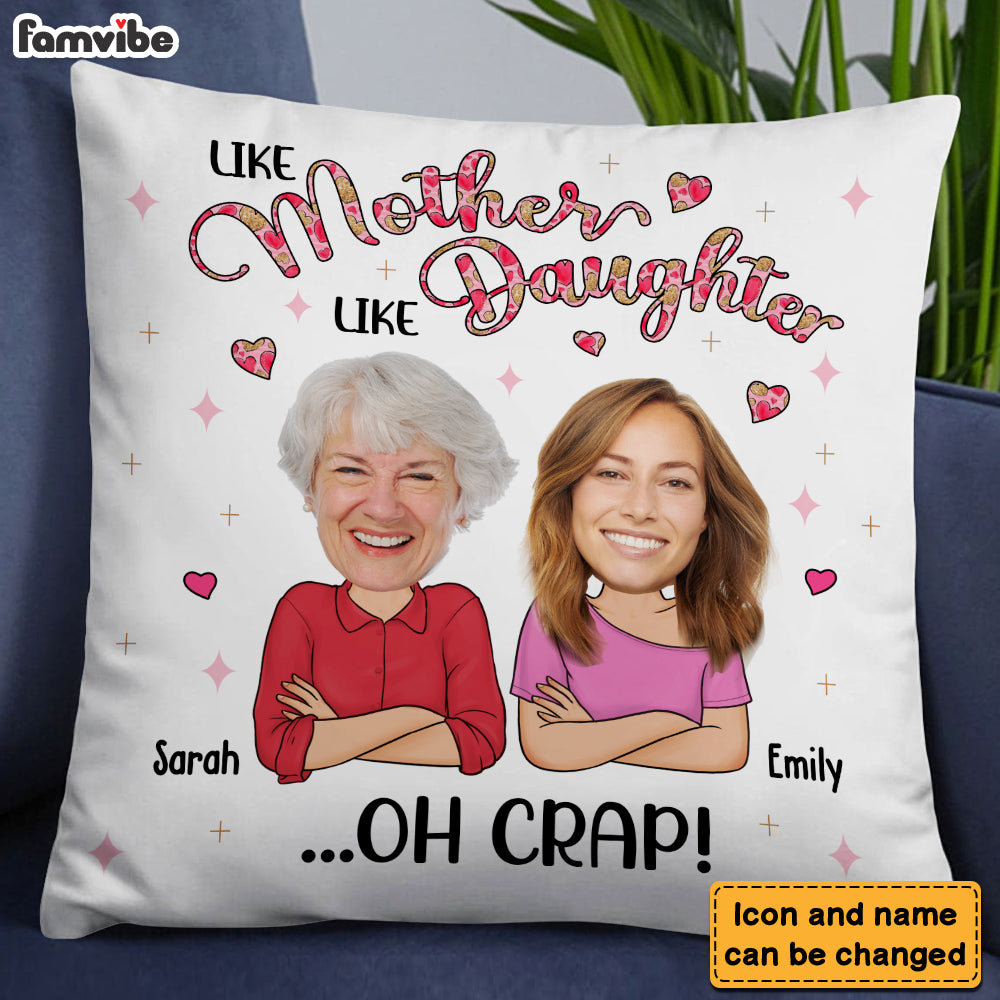 Personalized Gift For Daughter Like Mother Photo Pillow 32037 Primary Mockup