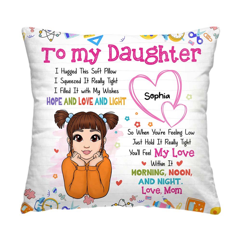 Personalized Gift For Daughter Science Theme Pillow 32044 Primary Mockup