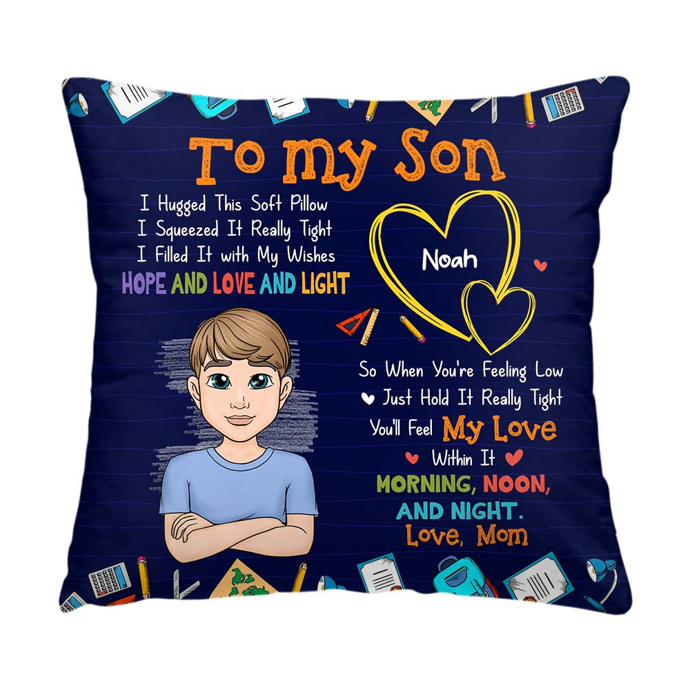 Personalized Gift For Son Science Theme Pillow 32045 Primary Mockup