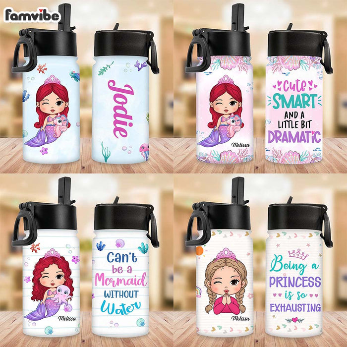 Personalized Gift For Granddaughter Kid Theme Kids Water Bottle 32051 1