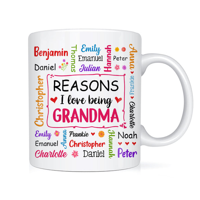 Personalized Gift For Grandma Reasons I Love Being Word Art Mug 32052 1