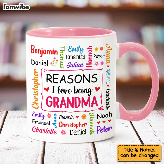 Personalized Gift For Grandma Reasons I Love Being Word Art Mug 32052 1
