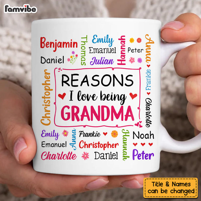 Personalized Gift For Grandma Reasons I Love Being Word Art Mug 32052 1