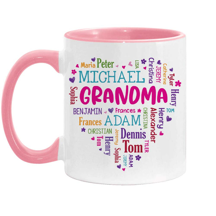 Personalized Gift For Grandma Heart Word Art Mug 32053 1