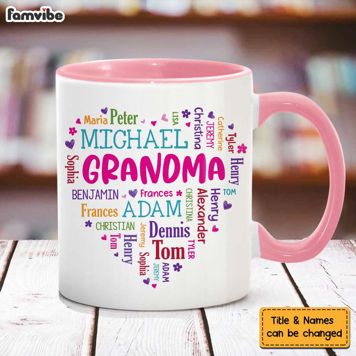 Personalized Gift For Grandma Heart Word Art Mug 32053 1