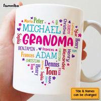Personalized Gift For Grandma Heart Word Art Mug 32053 thumb 1