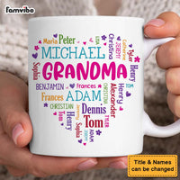 Personalized Gift For Grandma Heart Word Art Mug 32053 thumb 1