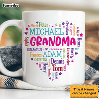 Personalized Gift For Grandma Heart Word Art Mug 32053 thumb 1