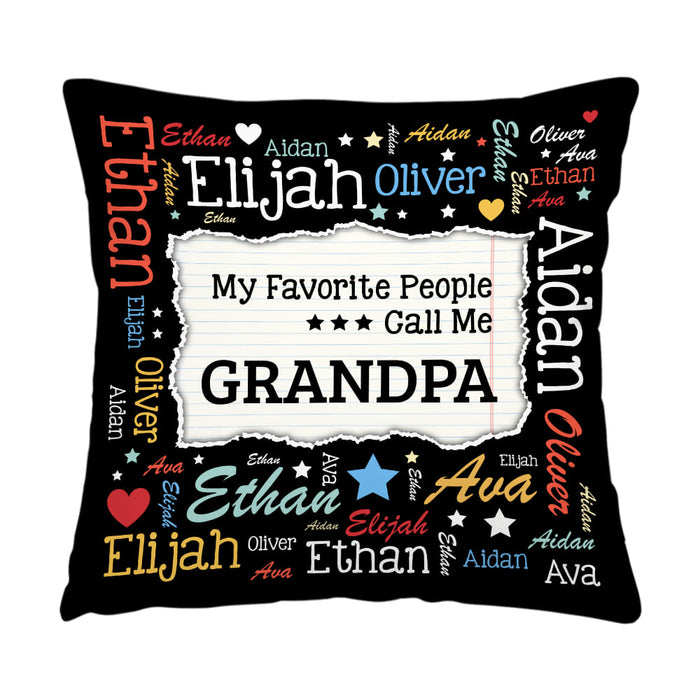 Personalized Gift For Grandpa My Favorite People Pillow 32054 1