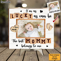 Personalized Gift For Baby As Lucky As Can Be Photo 2 Layered Wooden Plaque 32057 thumb 1