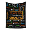 Personalized Gift For Grandpa Word Art Blanket 32059 1