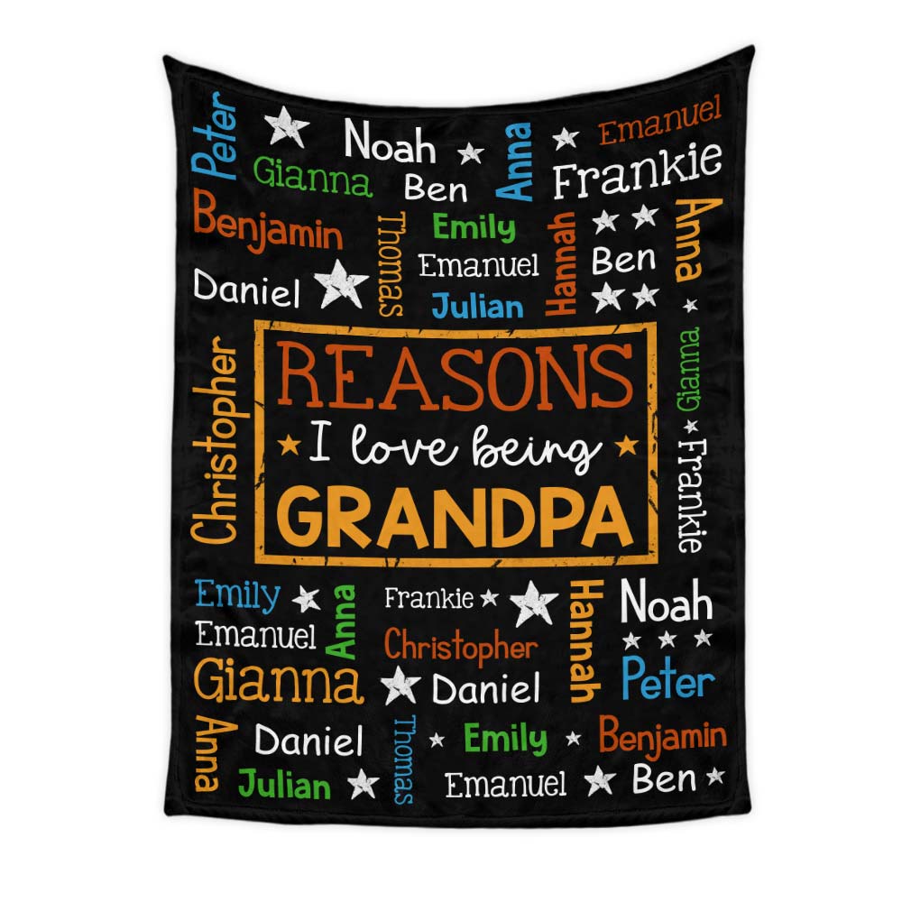 Personalized Gift For Grandpa Word Art Blanket 32059 Primary Mockup