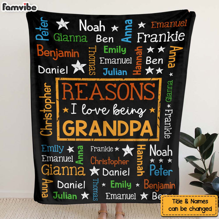 Personalized Gift For Grandpa Word Art Blanket 32059 1
