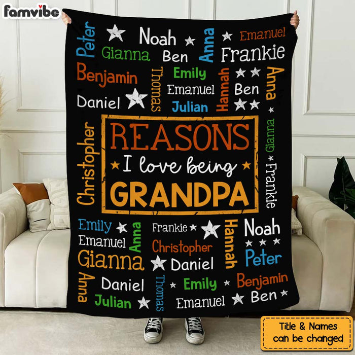 Personalized Gift For Grandpa Word Art Blanket 32059 1