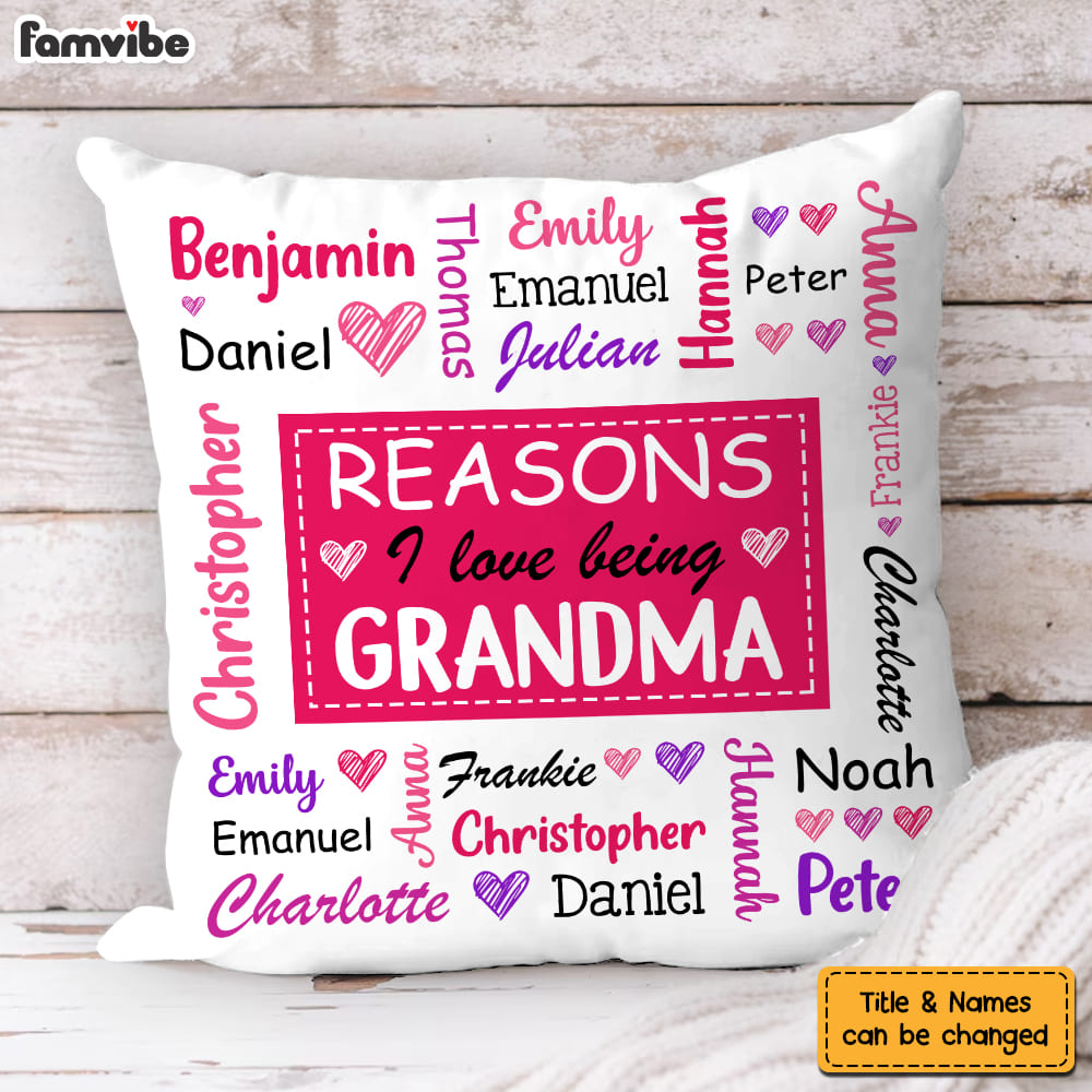 Personalized Gift For Grandma Word Art Pillow 32060 Primary Mockup