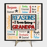 Personalized Gift For Grandpa Word Art 2 Layered Separate Wooden Plaque 32062 thumb 1