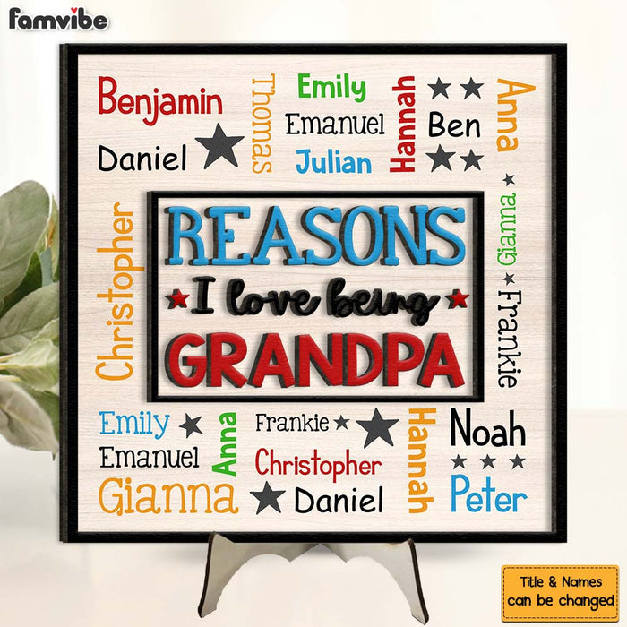 Personalized Gift For Grandpa Word Art 2 Layered Separate Wooden Plaque 32062 1
