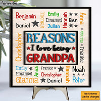 Personalized Gift For Grandpa Word Art 2 Layered Separate Wooden Plaque 32062 thumb 1