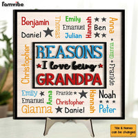 Personalized Gift For Grandpa Word Art 2 Layered Separate Wooden Plaque 32062 thumb 1