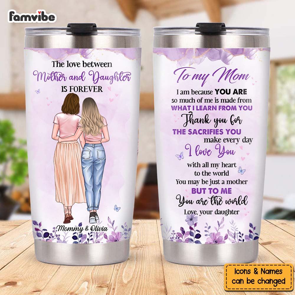 Personalized Gift For Mom You Are The World Steel Tumbler 32064 Primary Mockup