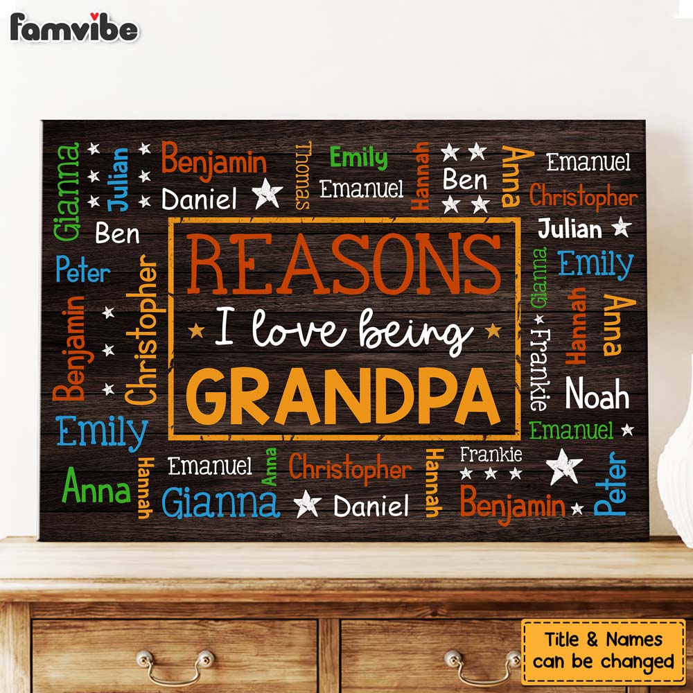 Personalized Gift For Grandpa Word Art Canvas 32066 Primary Mockup