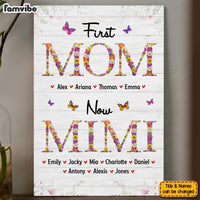 Personalized Gift For Nana First Mom Now Grandma Flower Pattern Canvas 32069 thumb 1