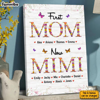 Personalized Gift For Nana First Mom Now Grandma Flower Pattern Canvas 32069 thumb 1