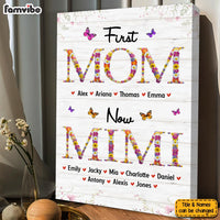 Personalized Gift For Nana First Mom Now Grandma Flower Pattern Canvas 32069 thumb 1