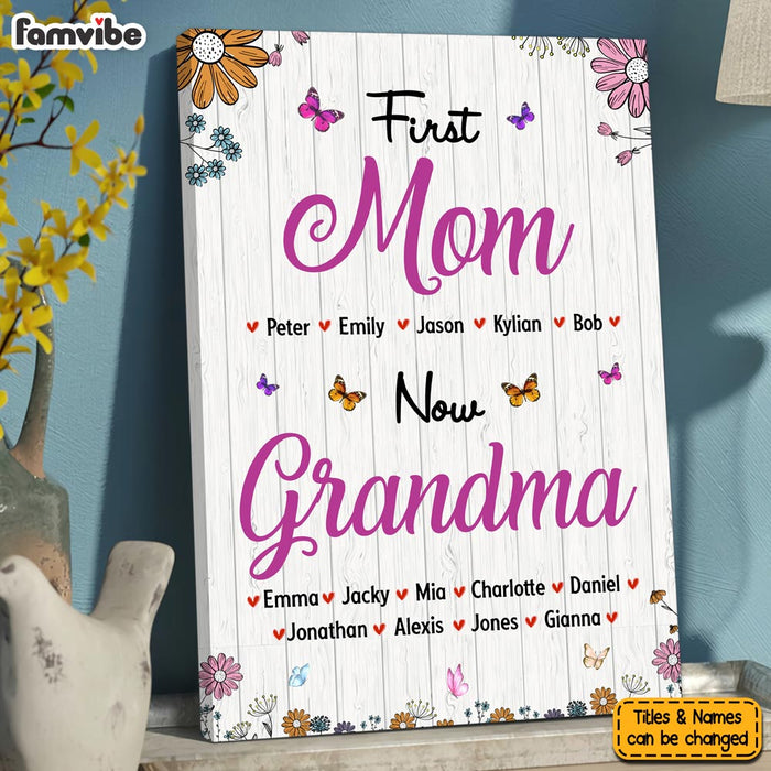 Personalized Gift For Nana First Mom Now Grandma Canvas 32070 1