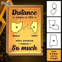 Personalized Gift For Long Distance State Map Picture Frame Light Box 32072 thumb 1