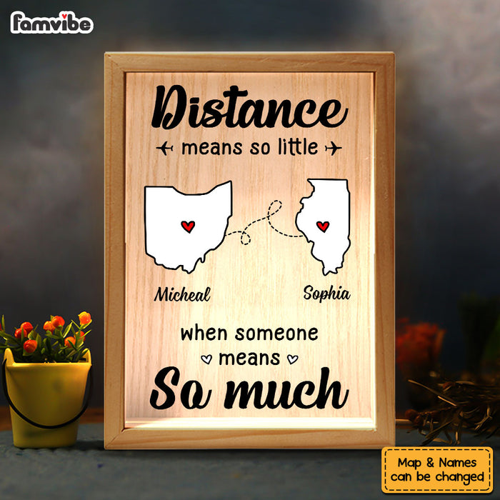 Personalized Gift For Long Distance State Map Picture Frame Light Box 32072 1