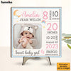 Personalized Gift For Baby Birth Announcement 2 Layered Separate Wooden Plaque 32075 1