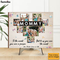 Personalized Gift For Mom You Are The World 2 Layered Separate Wooden Plaque 32077 thumb 1