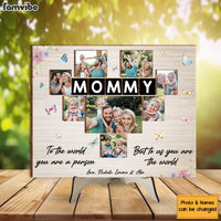 Personalized Gift For Mom You Are The World 2 Layered Separate Wooden Plaque 32077 thumb 1