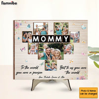 Personalized Gift For Mom You Are The World 2 Layered Separate Wooden Plaque 32077 thumb 1