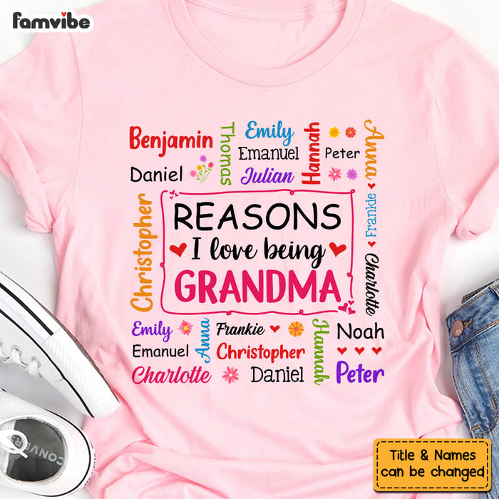 Personalized Gift For Grandma Names Words Art Shirt - Hoodie - Sweatshirt 32082 1