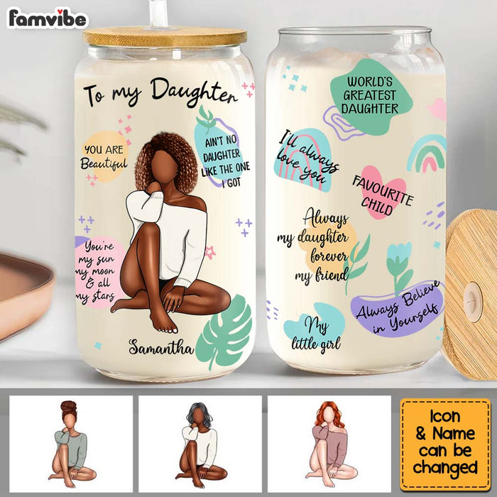 Personalized Gift For Daughter My Sunshine Glass Can 32086 1