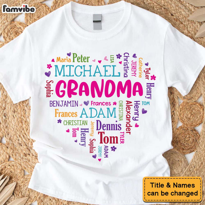 Personalized Gift For Grandma Heart Word Art Shirt - Hoodie - Sweatshirt 32088 1