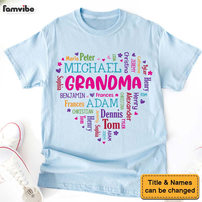 Personalized Gift For Grandma Heart Word Art Shirt - Hoodie - Sweatshirt 32088 1