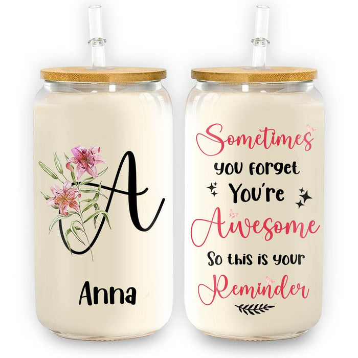 Personalized Gift For Daughter You're Awesome Glass Can 32090 1