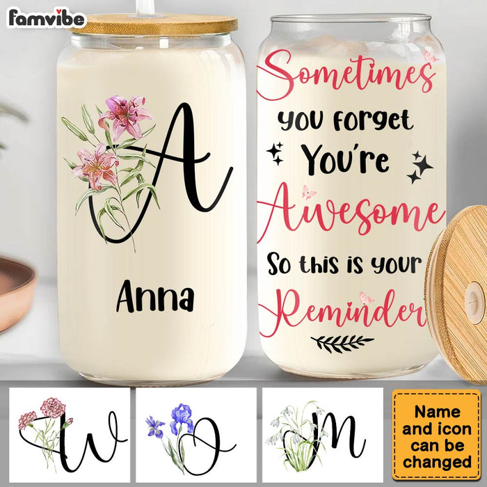 Personalized Gift For Daughter You're Awesome Glass Can 32090 1