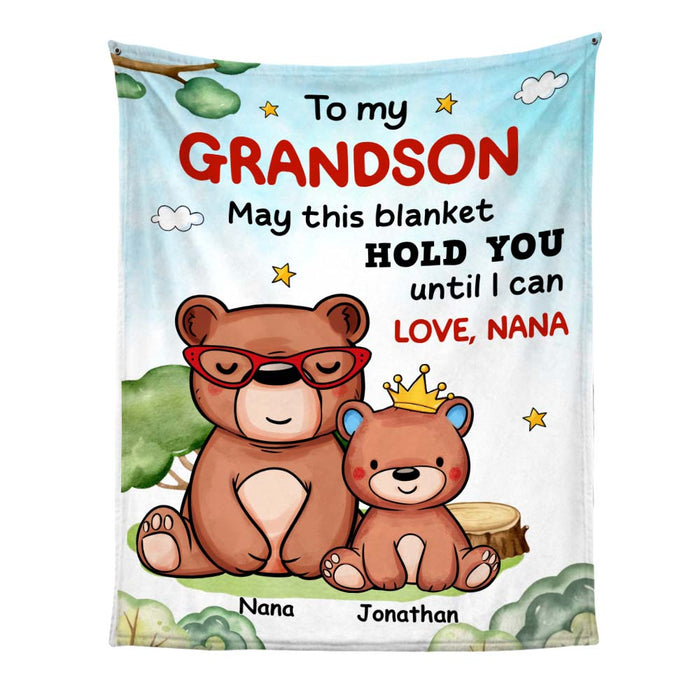 Personalized Gift For Grandson Long Distance May This Blanket Hold You 32091 1