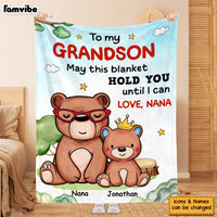 Personalized Gift For Grandson Long Distance May This Blanket Hold You 32091 thumb 1